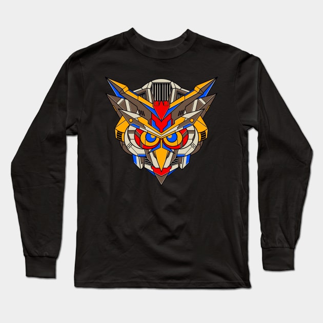 Owl Mecha 1 Long Sleeve T-Shirt by GODZILLARGE